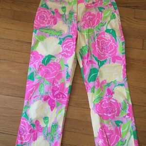 Lilly Pulitzer size 8 fun pink flower pants